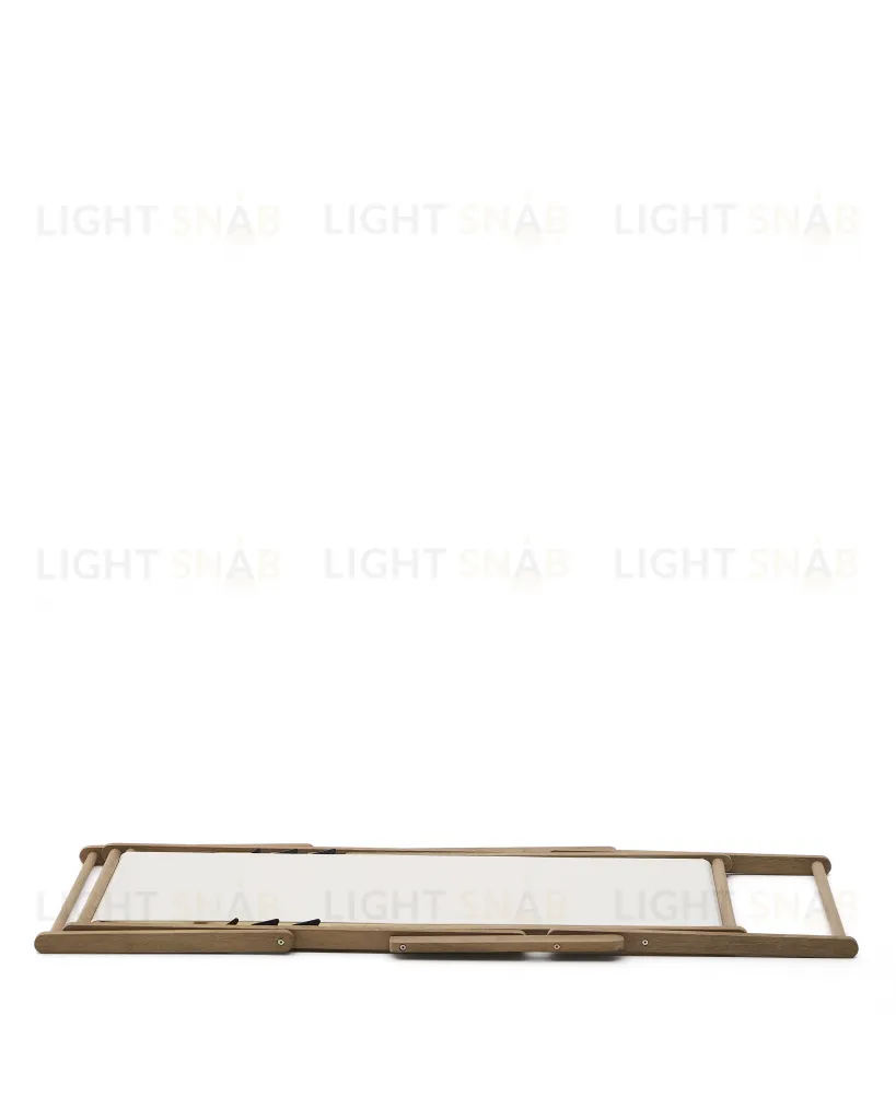 Cкладное кресло Vilara для улицы из акации и текстиля белого цвета 262389