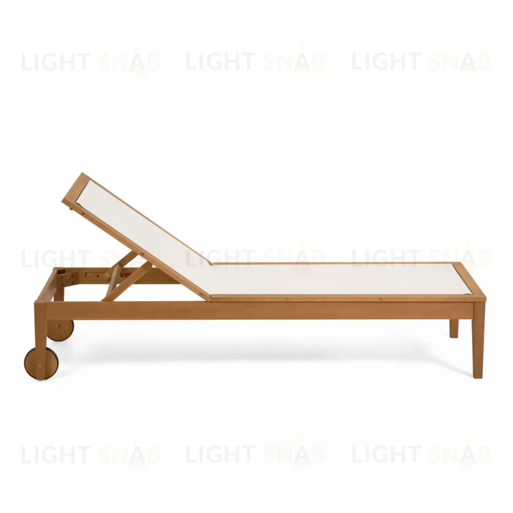 Шезлонг Caterin из эвкалипта бежевый 097595