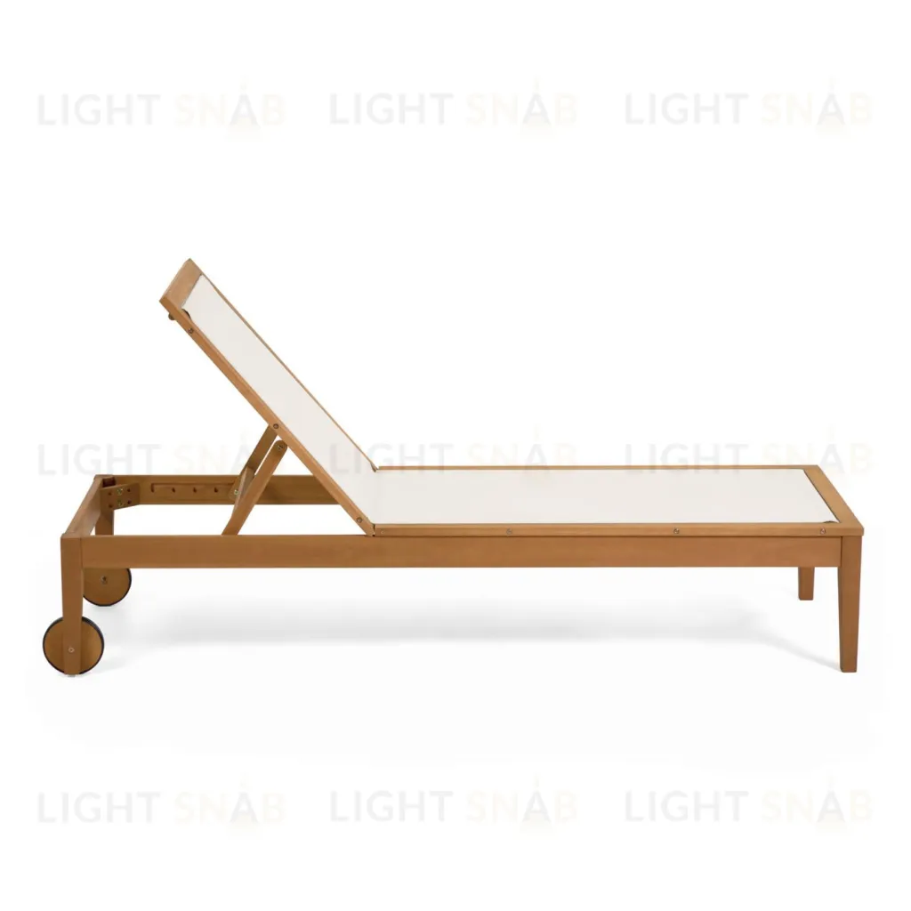 Шезлонг Caterin из эвкалипта бежевый 097595