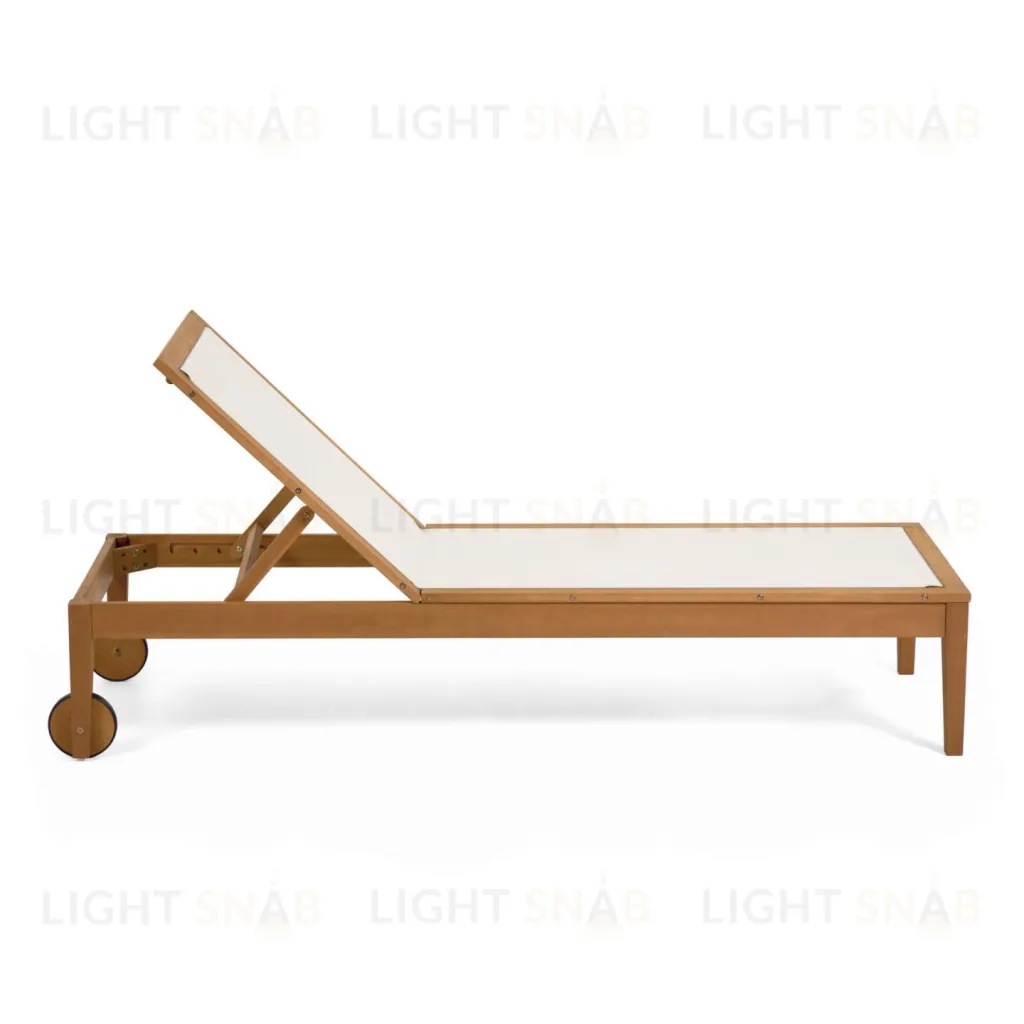 Шезлонг Caterin из эвкалипта бежевый 097595