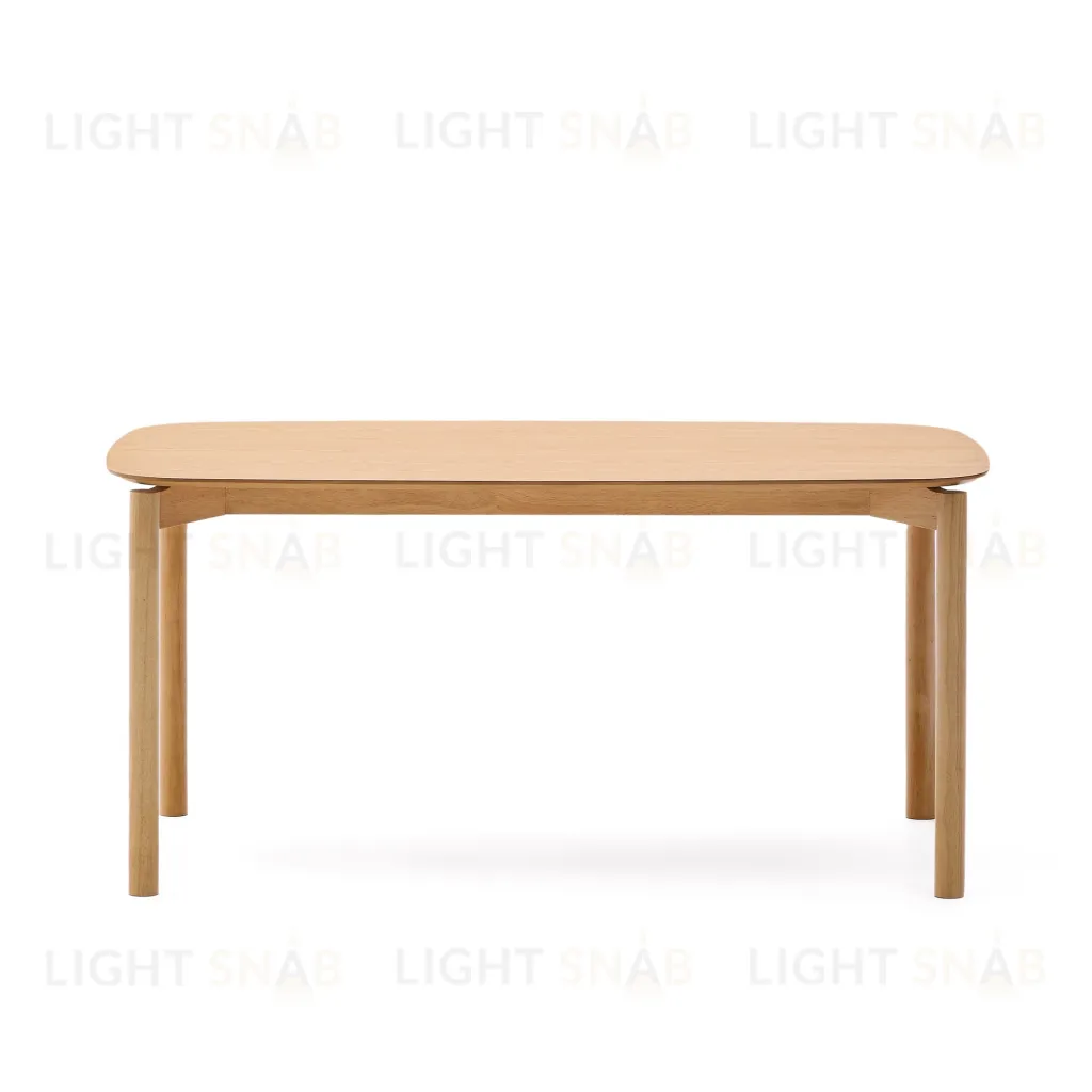 Стол Indara из шпона и каучукового дерева с натуральной отделкой 160 х 90 251565