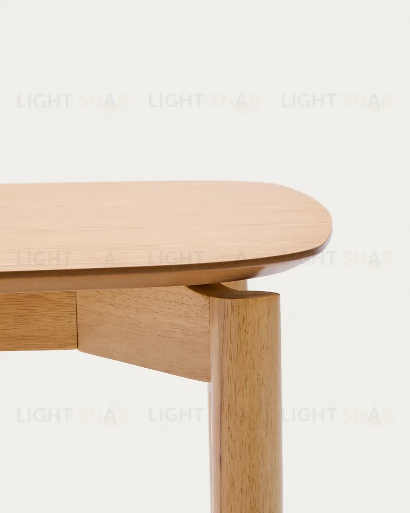 Стол Indara из шпона и каучукового дерева с натуральной отделкой 160 х 90 251565