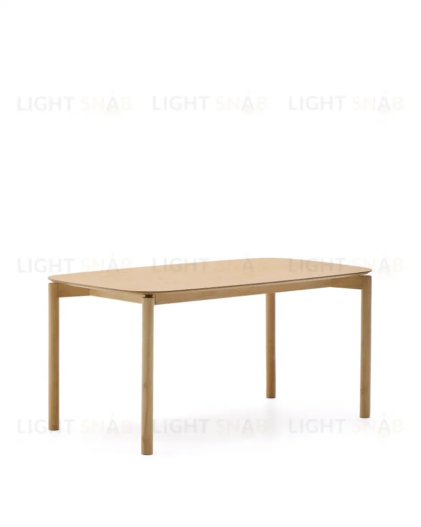 Стол Indara из шпона и каучукового дерева с натуральной отделкой 160 х 90 251565