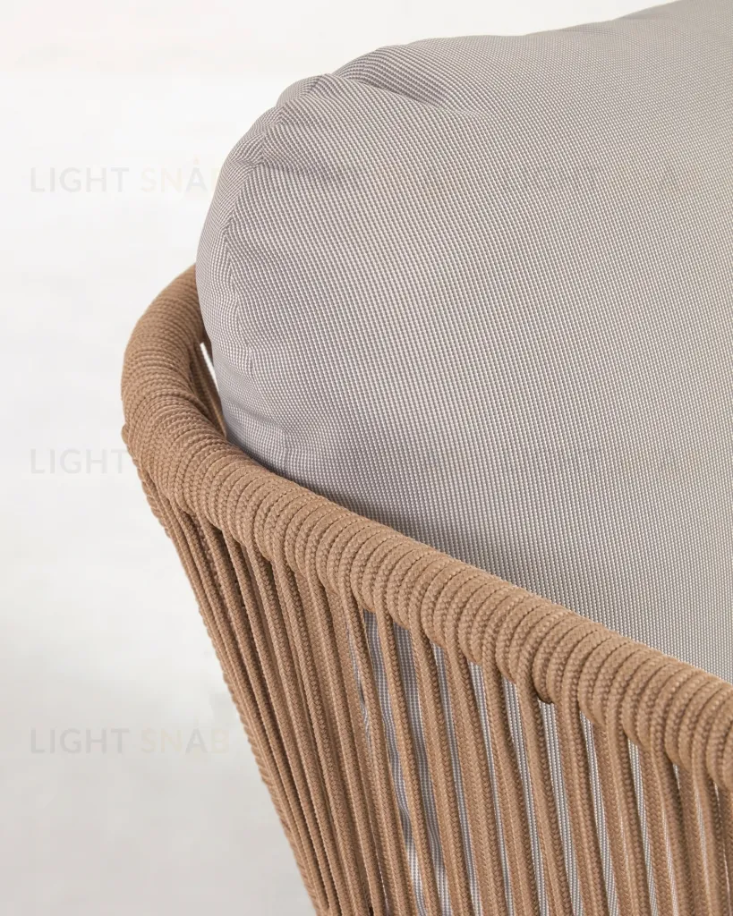 3-местный диван Catalina из бежевой веревки и массива акации 115638