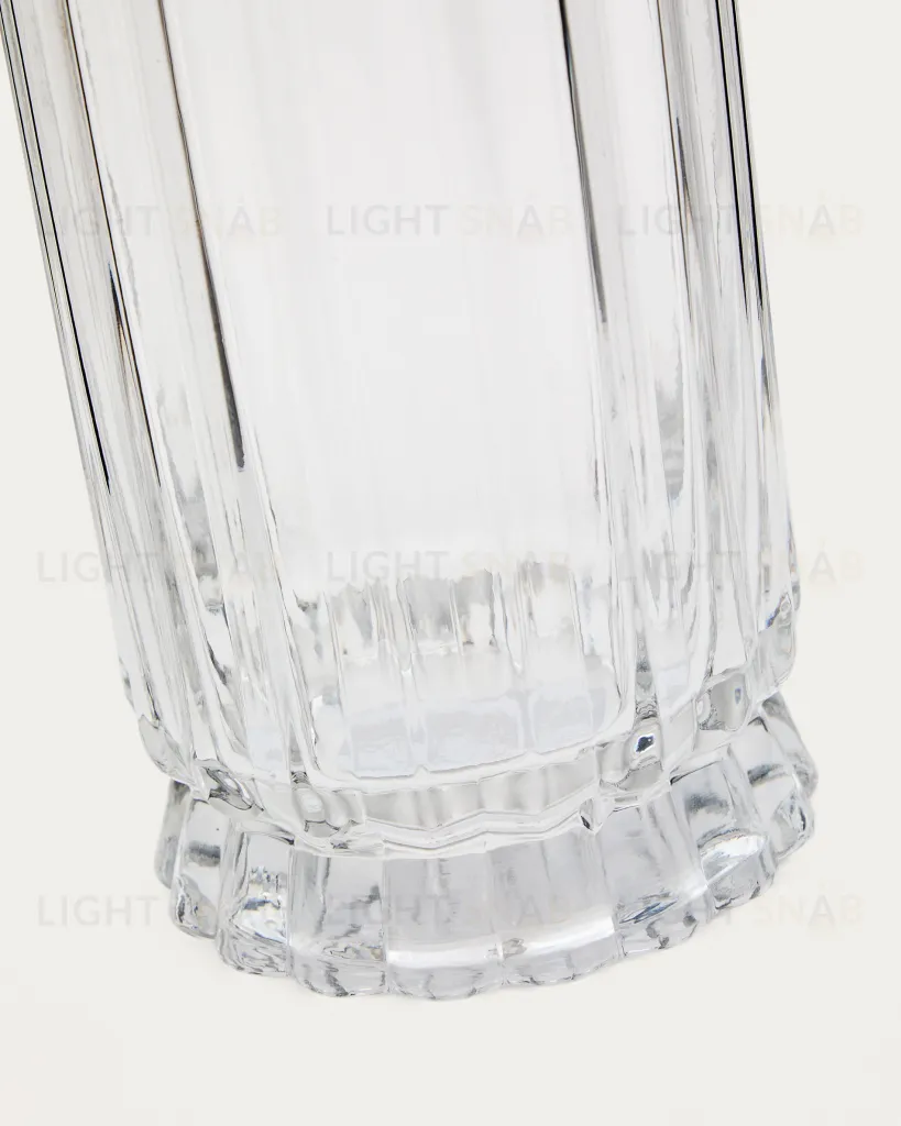 Ваза Neblan прозрачная стеклянная 30 см 210408
