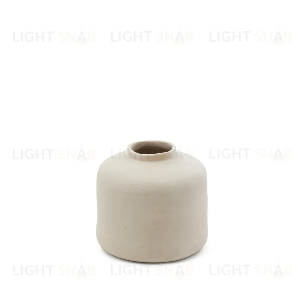 Serina Ваза из папье-маше белого цвета, 27 см 190617