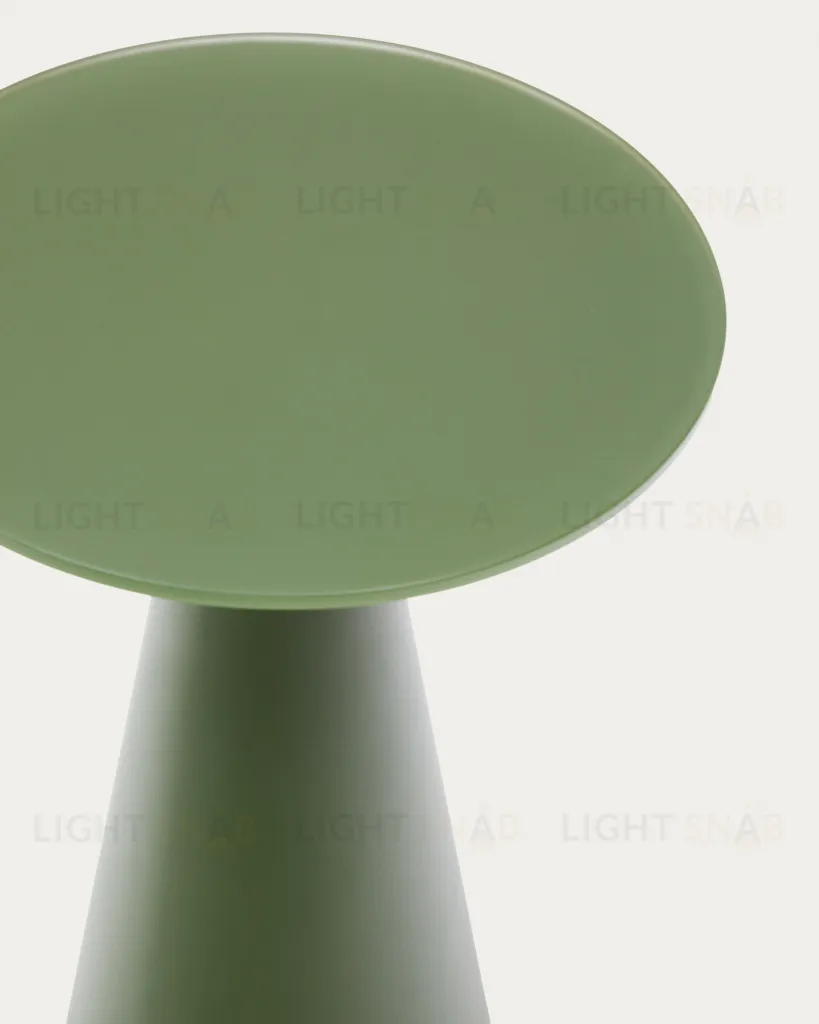 Приставной столик Wilshire из стали с закаленным стеклом с матовой зеленой отделкой Ø35 см 299296