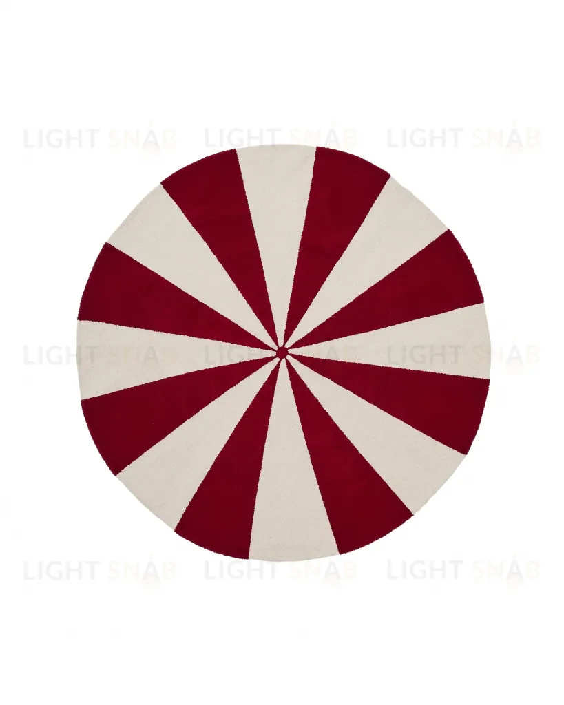 Ковер Wirla бежево-красный 100% хлопок Ø 100 см 210480