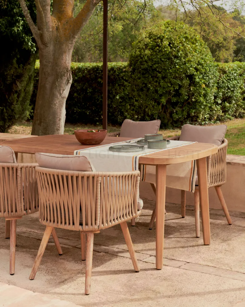 Стул Hemilce с бежевой веревкой 097648