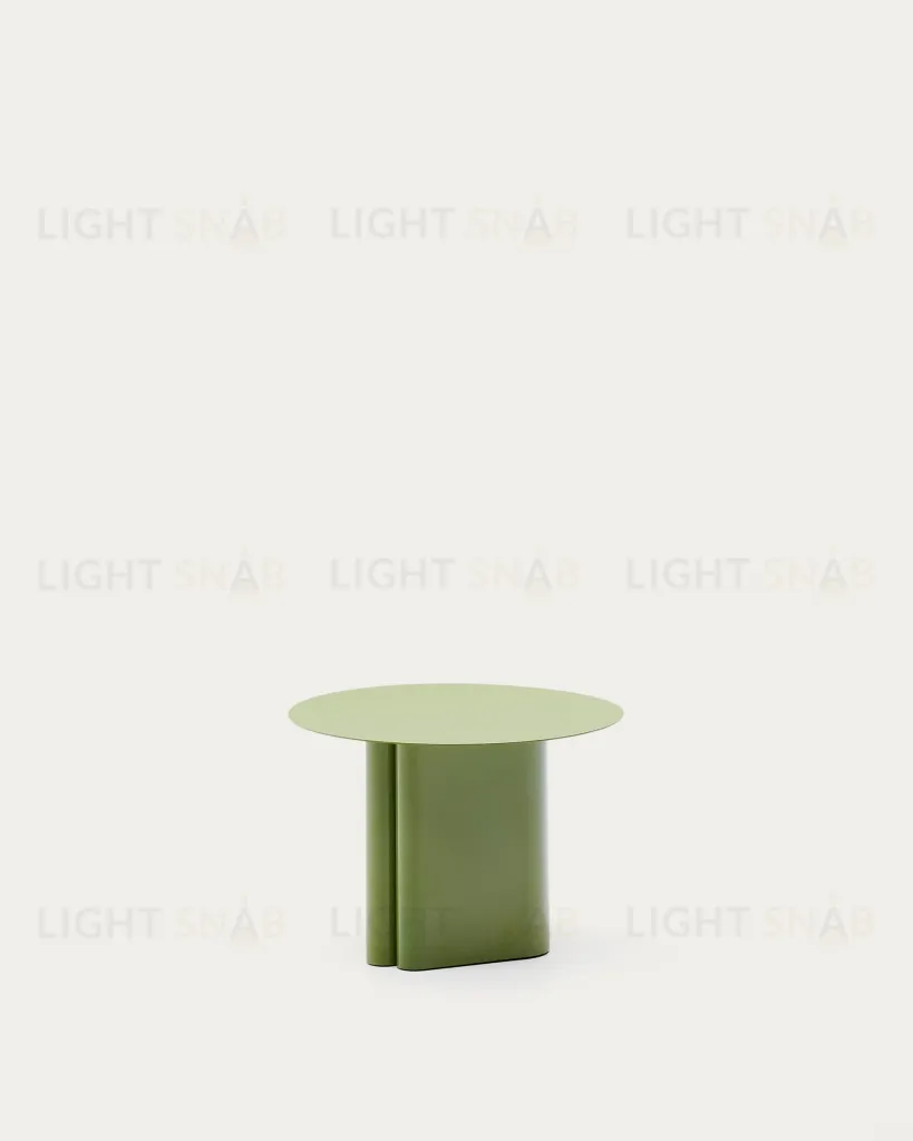 Столик Arvin из железа зеленого цвета Ø 55 см 261813