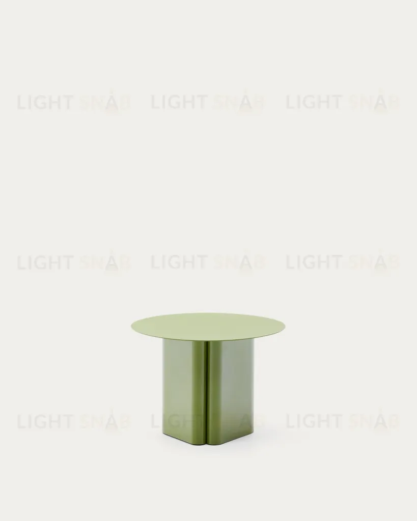 Столик Arvin из железа зеленого цвета Ø 55 см 261813