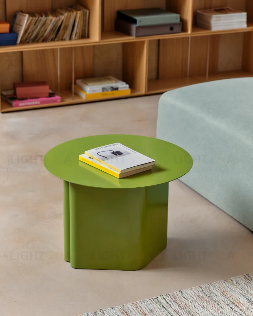 Столик Arvin из железа зеленого цвета Ø 55 см 261813