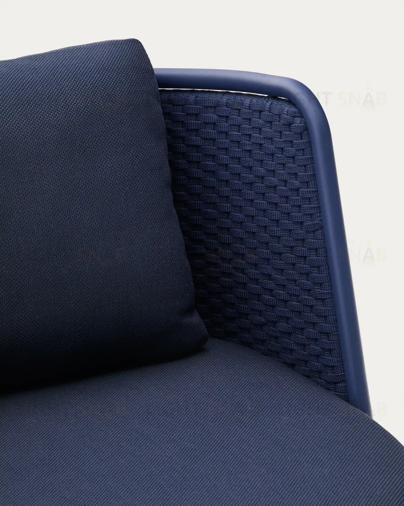 Уличное кресло Sedalis из алюминия и веревки синего цвета 263196