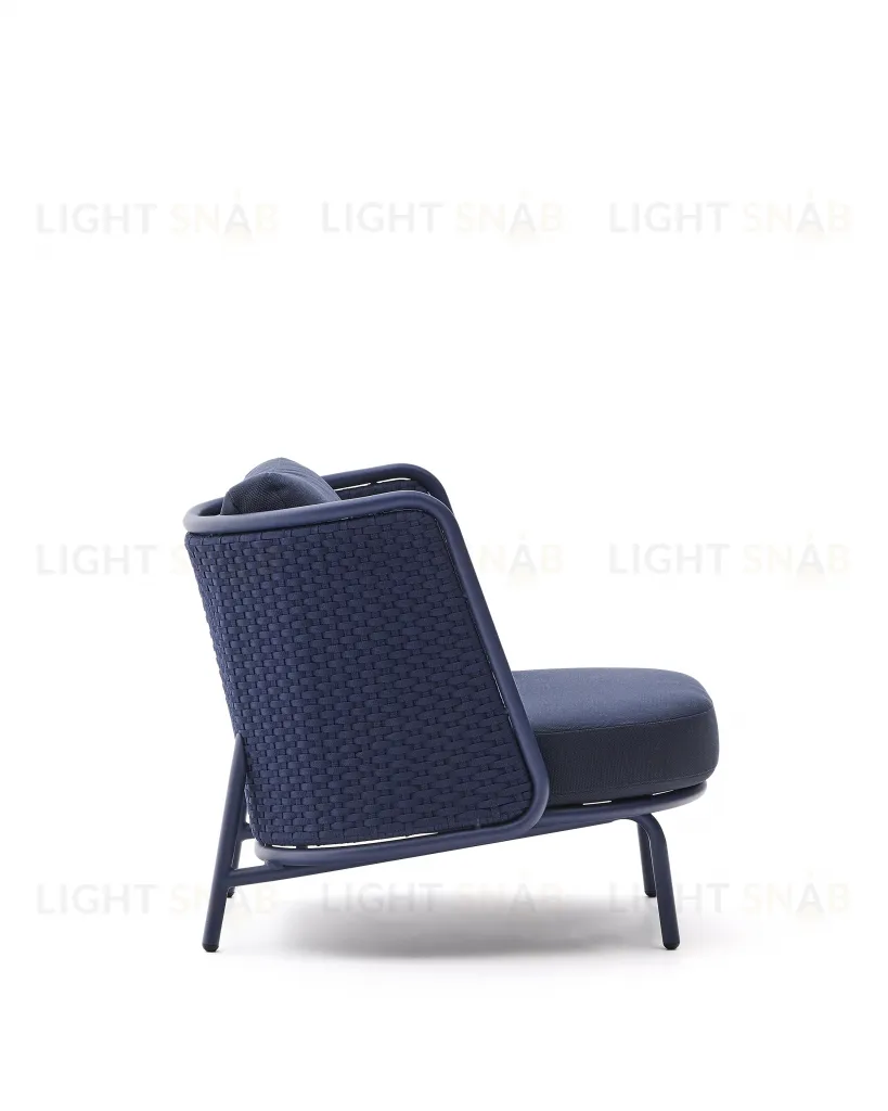 Уличное кресло Sedalis из алюминия и веревки синего цвета 263196