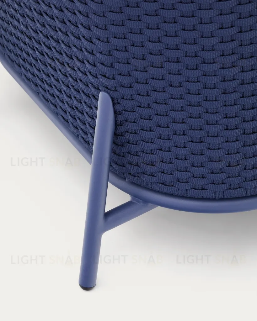 Уличное кресло Sedalis из алюминия и веревки синего цвета 263196