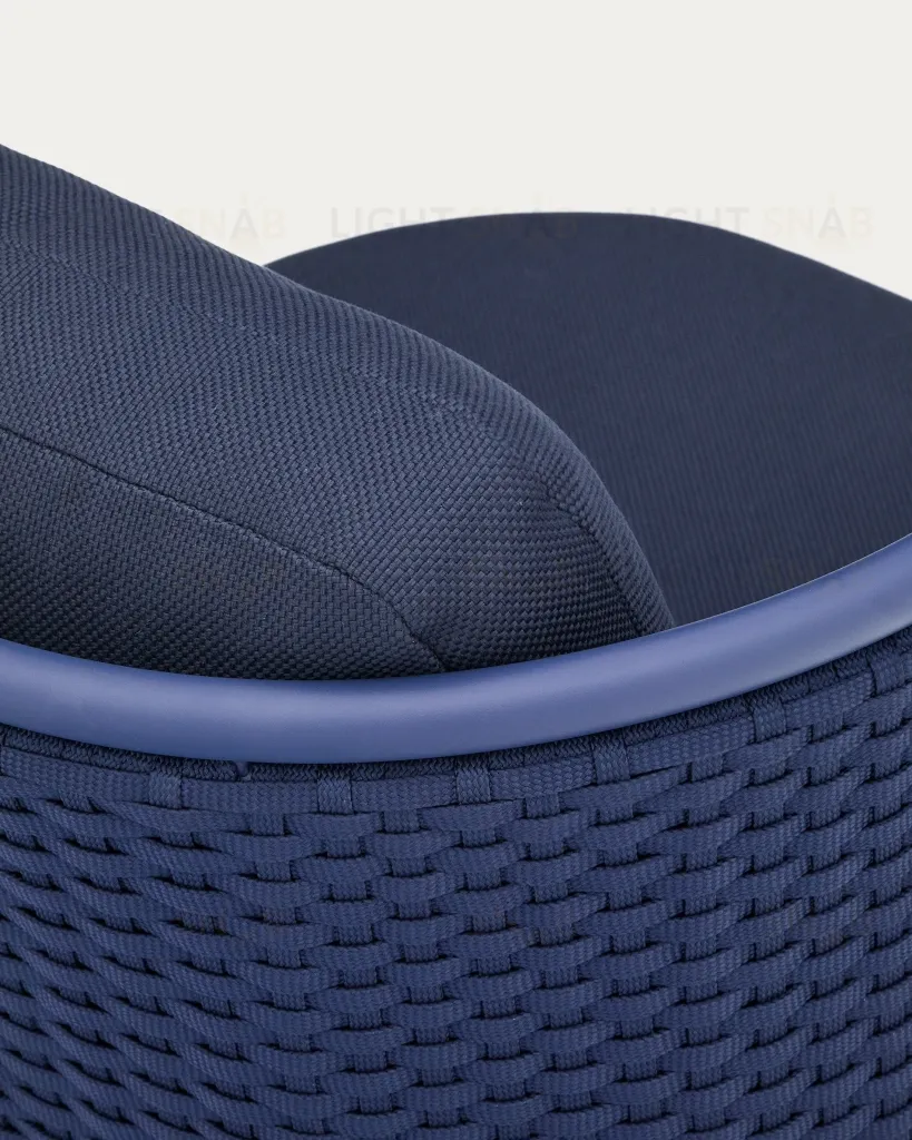 Уличное кресло Sedalis из алюминия и веревки синего цвета 263196