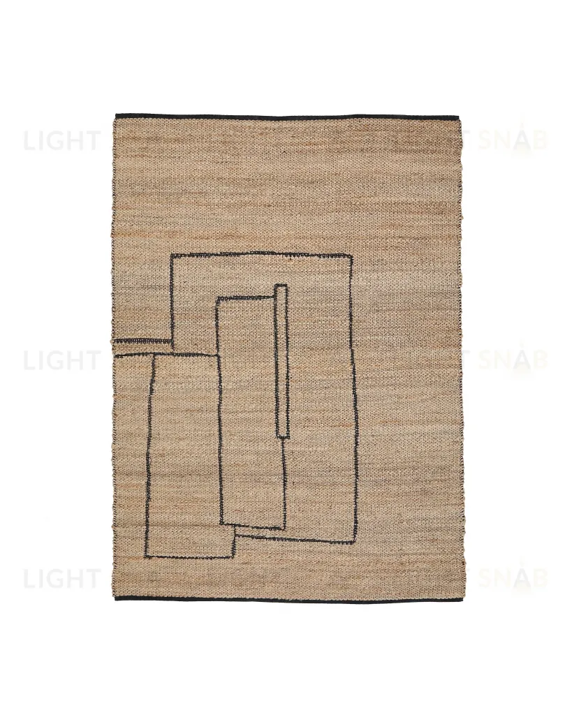 Ковер Velira из джута с графическим рисунком 160 x 230 см 262940