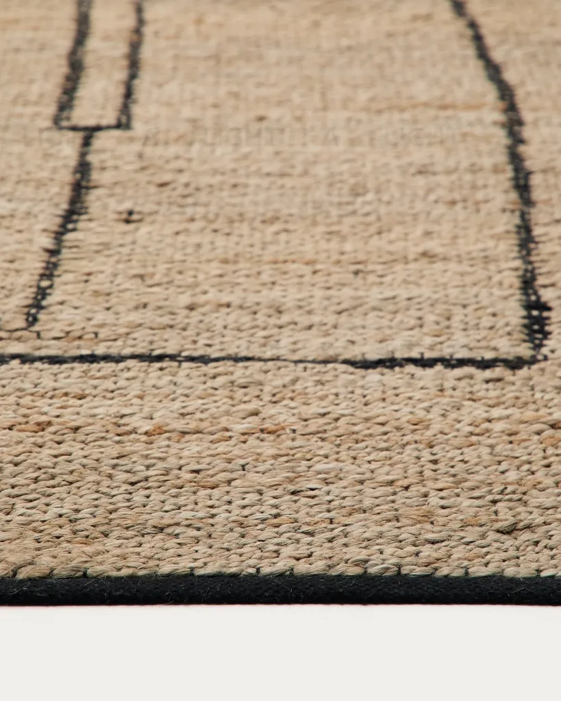 Ковер Velira из джута с графическим рисунком 160 x 230 см 262940