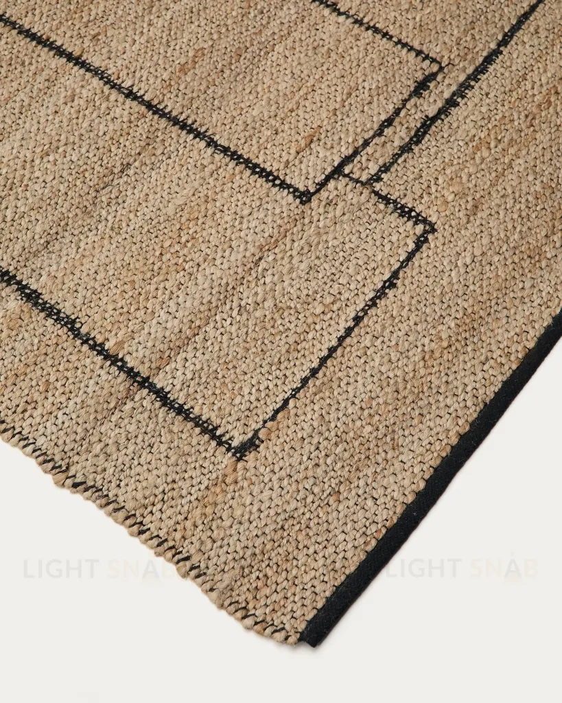 Ковер Velira из джута с графическим рисунком 160 x 230 см 262940