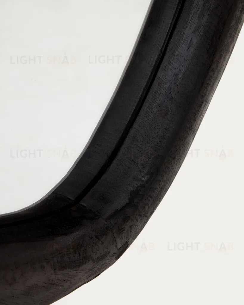 Magrit Зеркало в раме из массива мунгура с черной отделкой Ø 60 x 110 см 178176