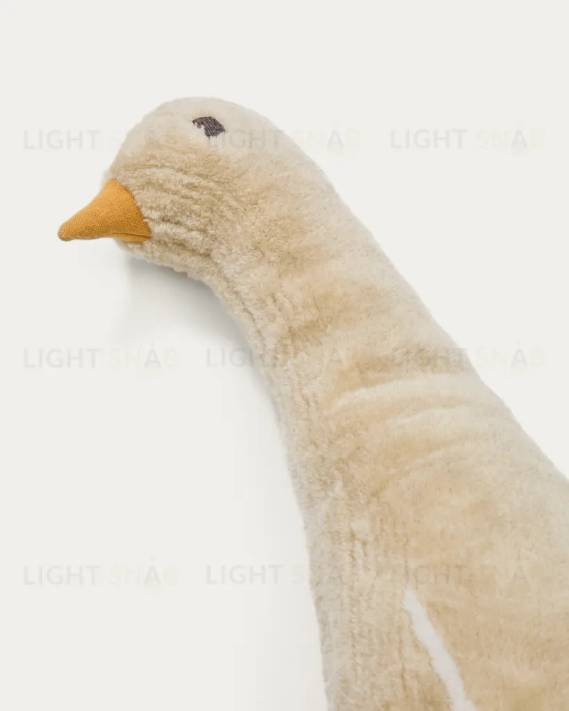 Подушка декоративная Milu бежевая в форме гуся хлопковая 50 см 210394