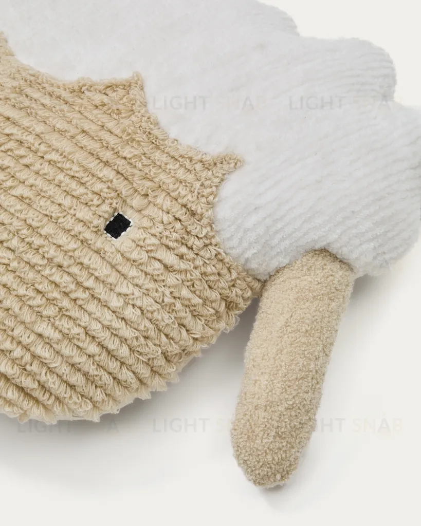 Подушка декоративная Milu бежевая в форме овцы хлопковая 40 см 210392