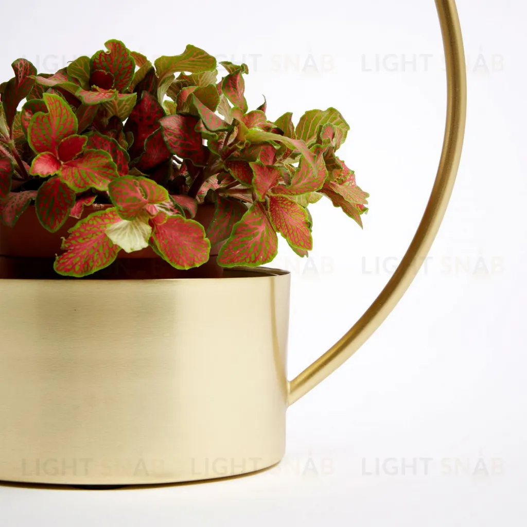 Цветочный горшок Even золотой металл 067445