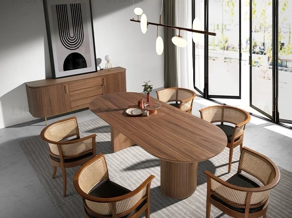 Обеденный стул 4116/WD-1569 из ротанга и ясеня с обивкой из экокожи 151056