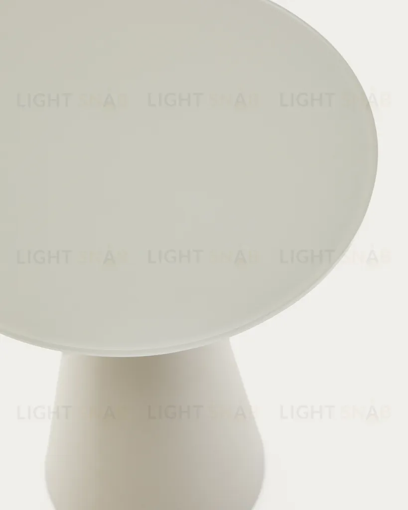 Журнальный столик Wilshire из матового стекла и стали матово-серый Ø35 см 261697