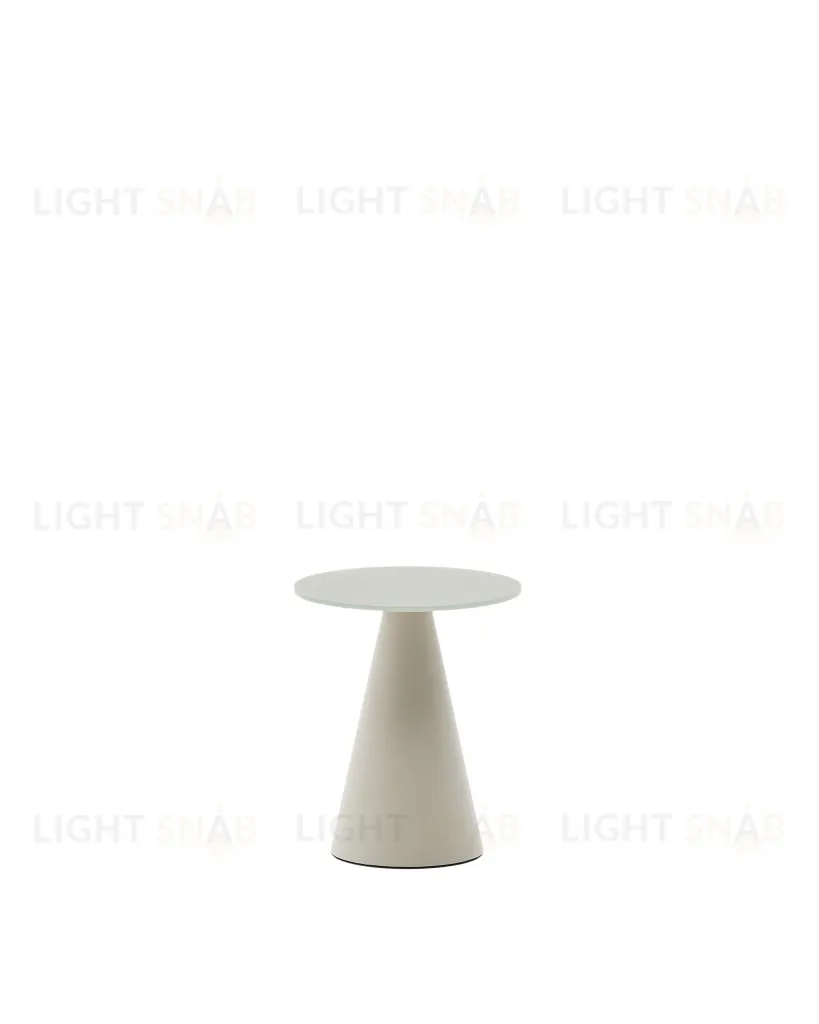 Журнальный столик Wilshire из матового стекла и стали матово-серый Ø35 см 261697