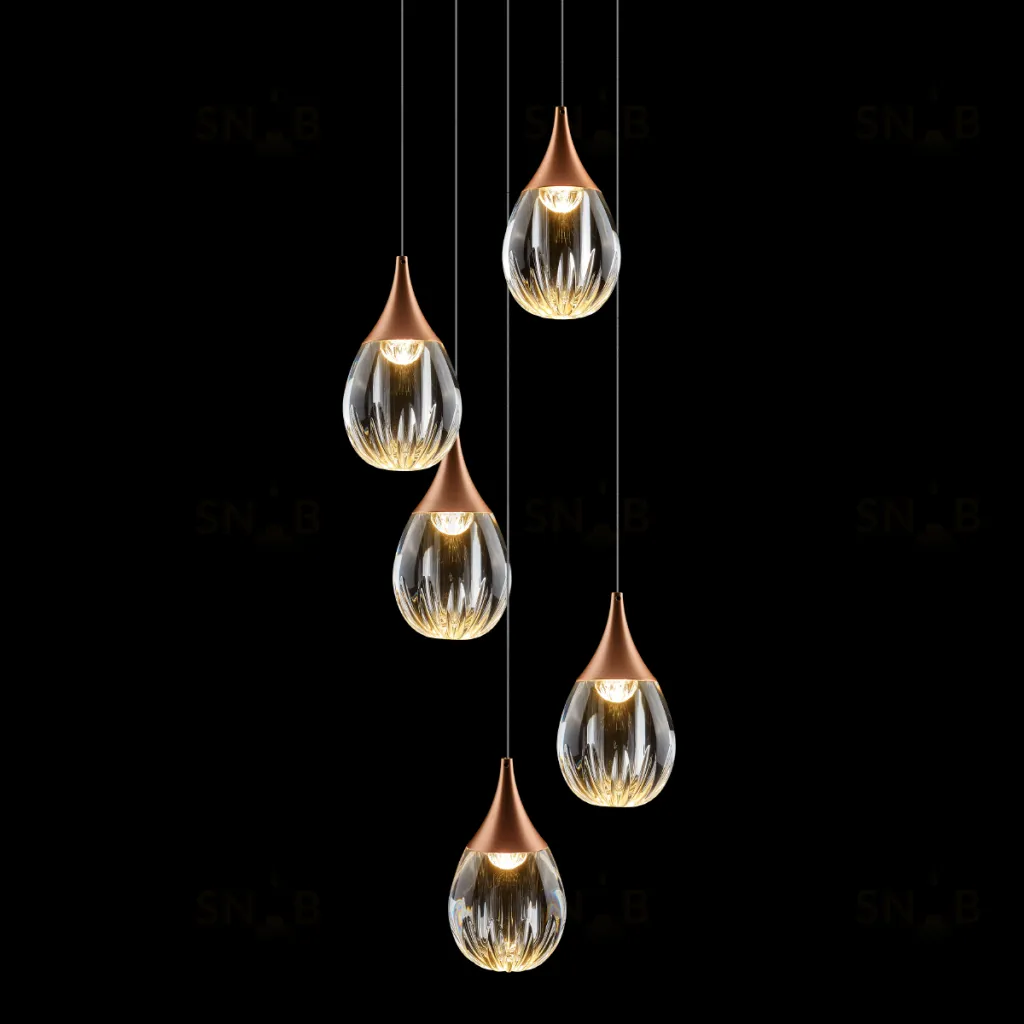 Подвесной светильник MD24001004-5A copper/clear MD24001004-5A copper/clear