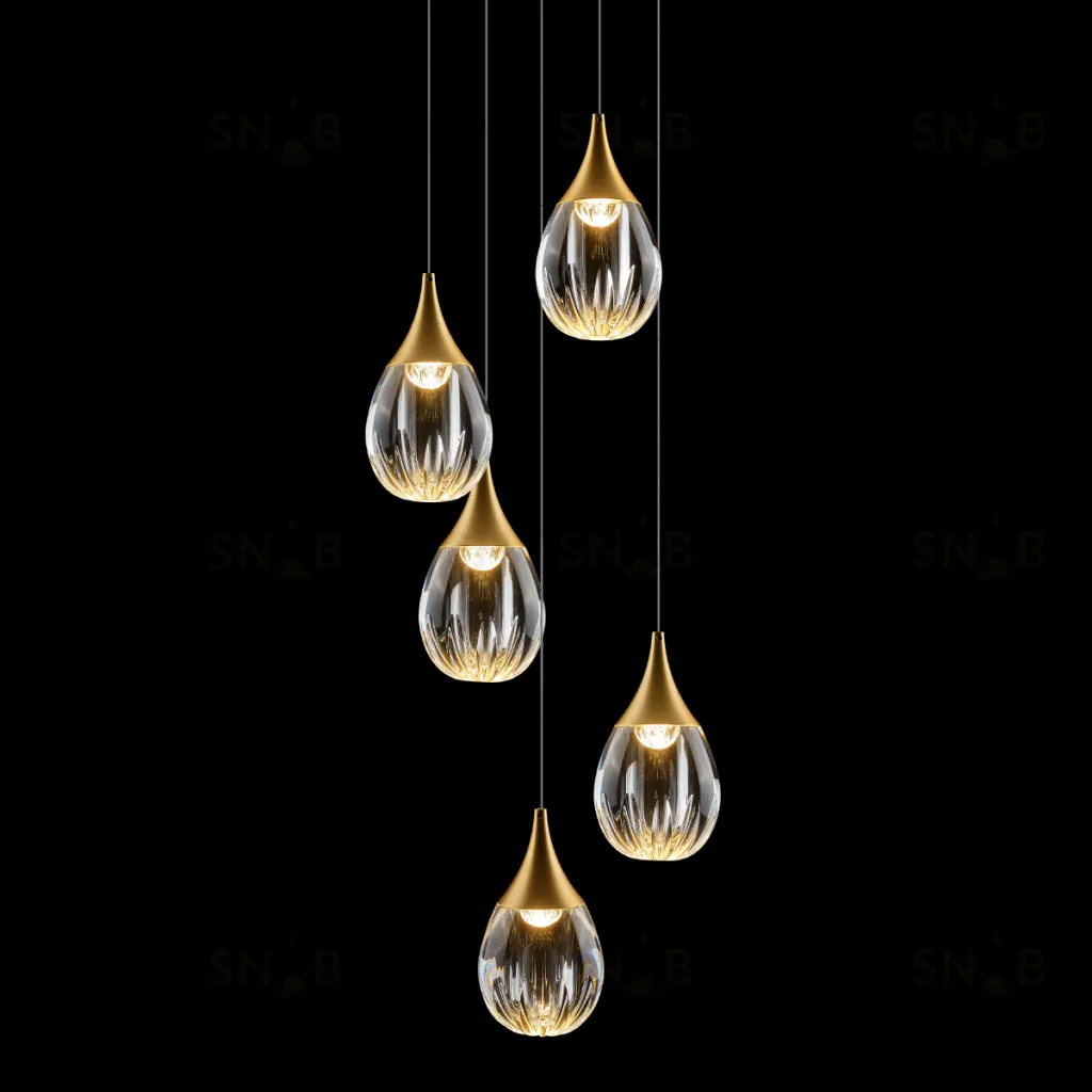 Подвесной светильник MD24001004-5A gold/clear MD24001004-5A gold/clear