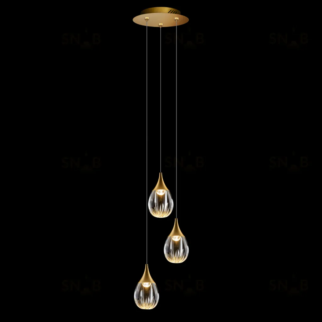 Подвесной светильник MD24001004-3A gold/clear MD24001004-3A gold/clear