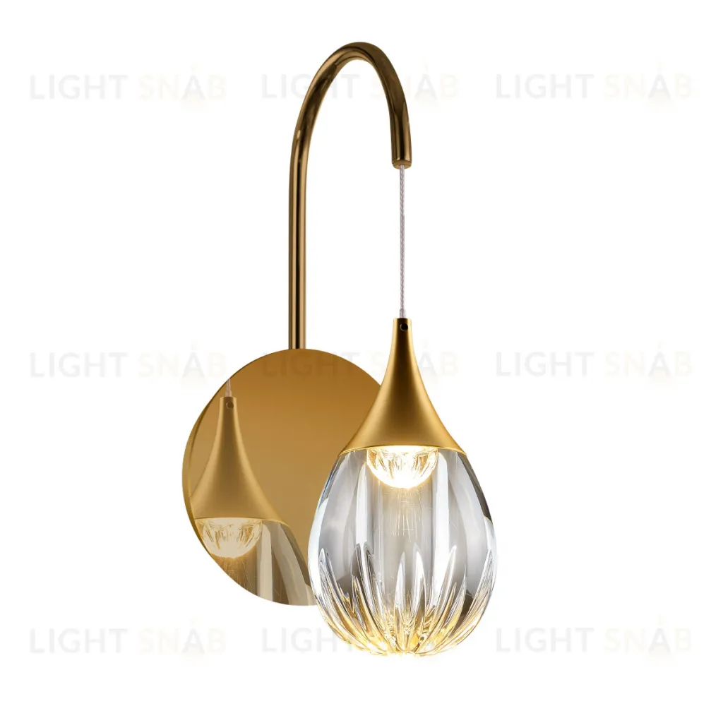 Настенный светильник MB24001004-1A gold/clear MB24001004-1A gold/clear