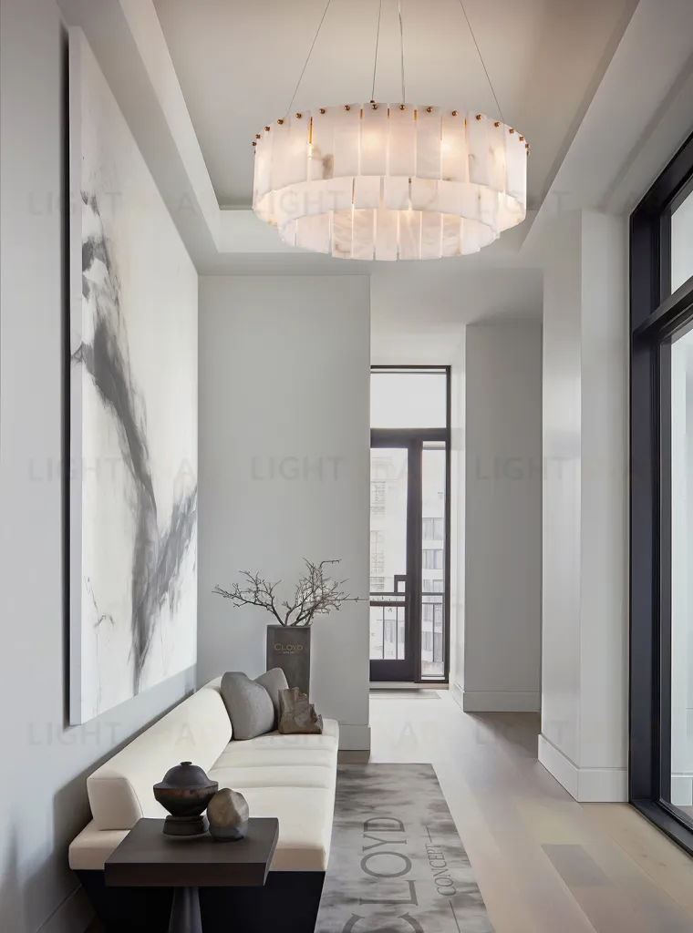  Люстра Cloyd HERCULANUM-A C12 / Ø80 см - алебастр - латунь (арт.11156)  11156