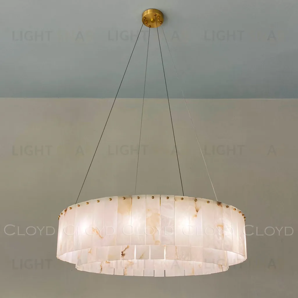  Люстра Cloyd HERCULANUM-A C12 / Ø80 см - алебастр - латунь (арт.11156)  11156