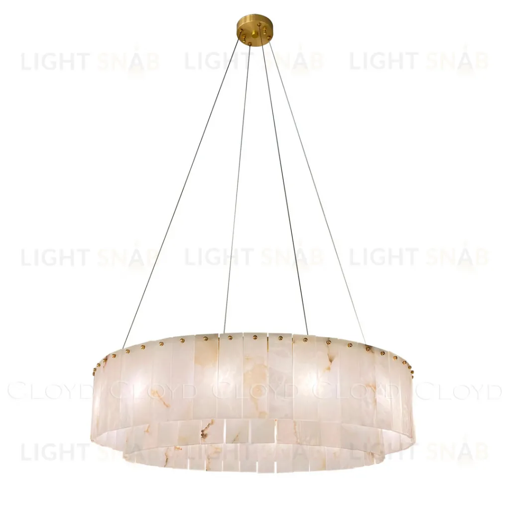  Люстра Cloyd HERCULANUM-A C12 / Ø80 см - алебастр - латунь (арт.11156)  11156