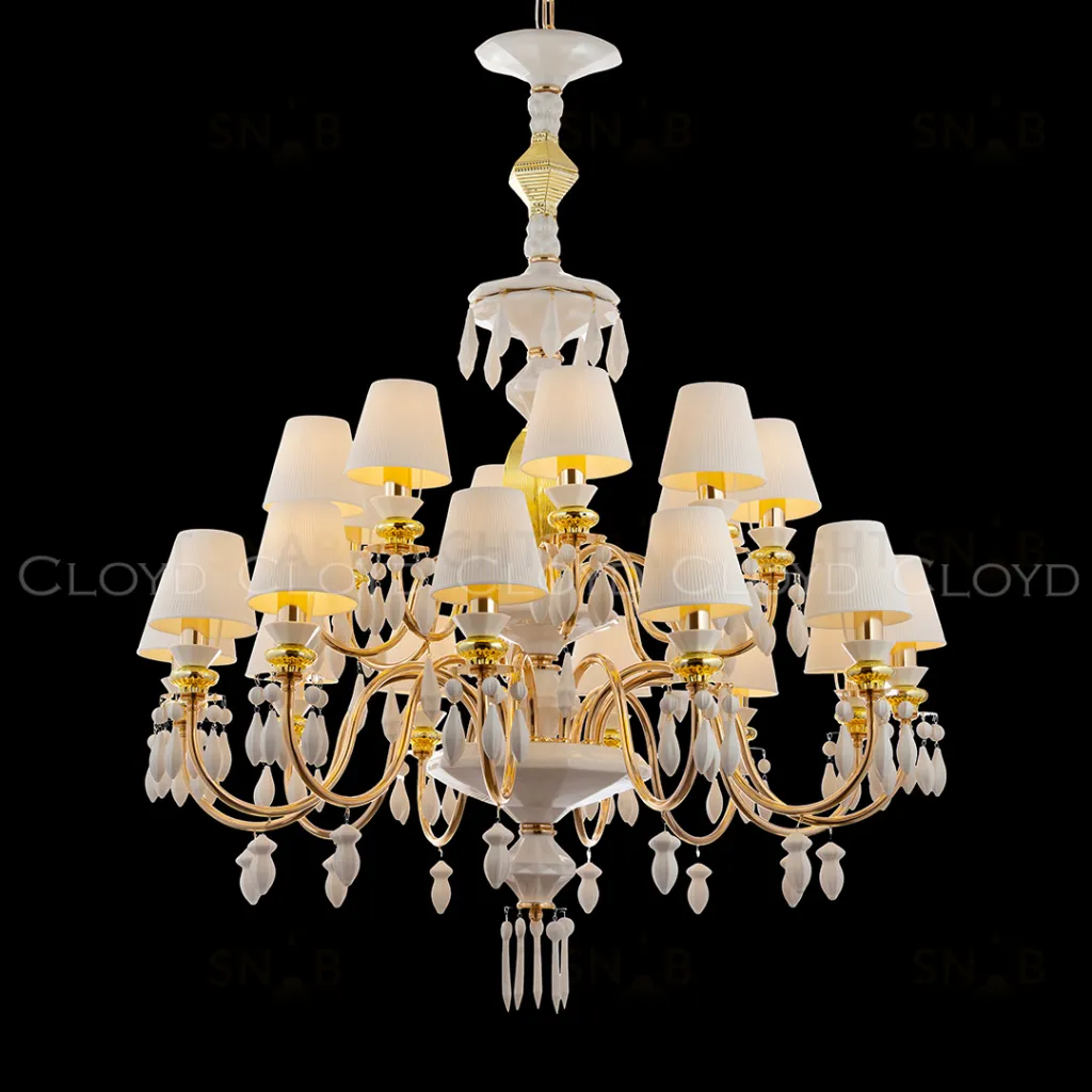 Люстра Cloyd LOTTIE-B C20 / Ø92 см- бел.-золотая керамика (арт.11400)  11400