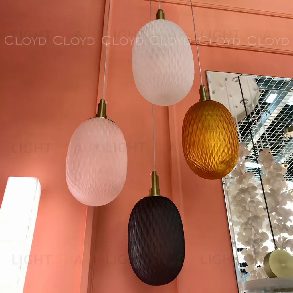  Подвесной светильник Cloyd ZAPFEN P1 / Ø13 см - латунь - розовое стекло (арт.11435)  11435