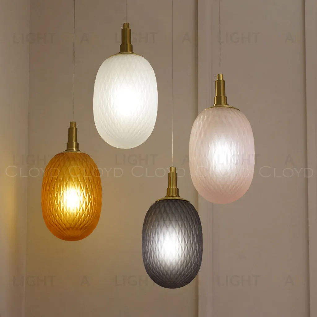  Подвесной светильник Cloyd ZAPFEN P1 / Ø13 см - латунь - розовое стекло (арт.11435)  11435