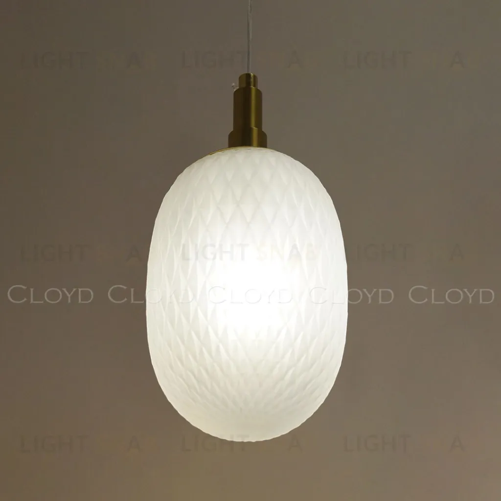  Подвесной светильник Cloyd ZAPFEN P1 / Ø13 см - латунь - белое стекло (арт.11434)  11434