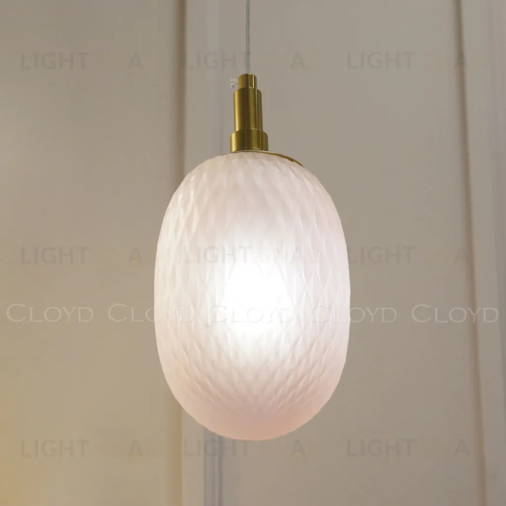  Подвесной светильник Cloyd ZAPFEN P1 / Ø13 см - латунь - розовое стекло (арт.11435)  11435
