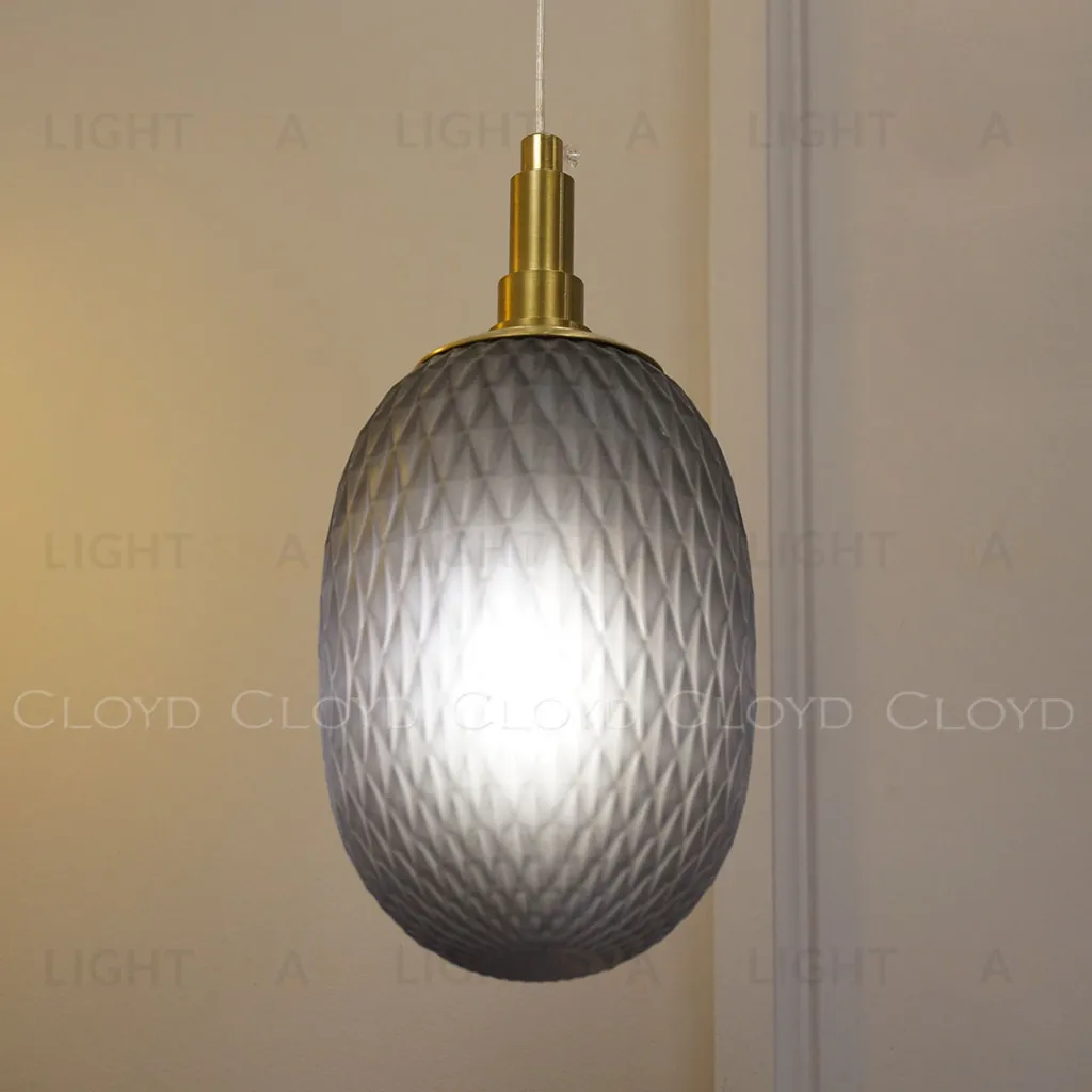  Подвесной светильник Cloyd ZAPFEN P1 / Ø13 см - латунь - дымчатое стекло (арт.11436)  11436