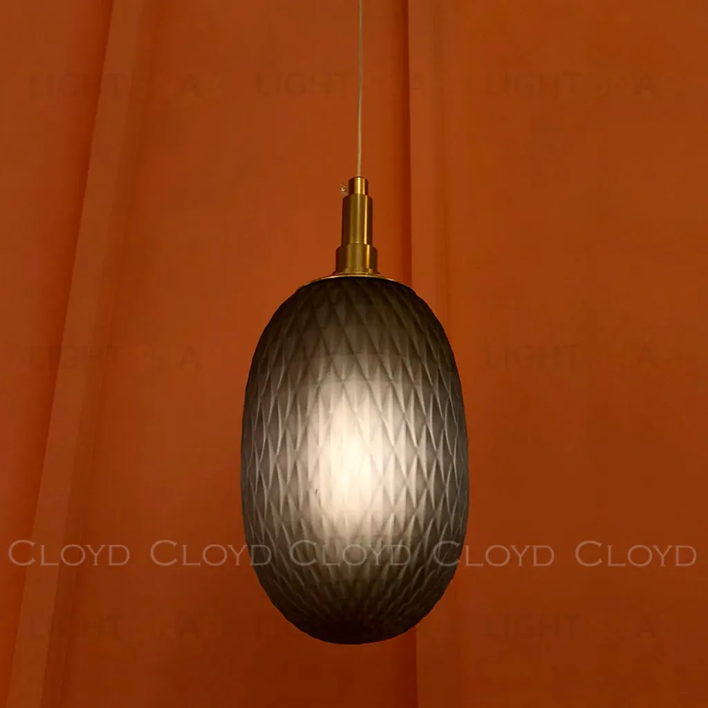  Подвесной светильник Cloyd ZAPFEN P1 / Ø13 см - латунь - дымчатое стекло (арт.11436)  11436