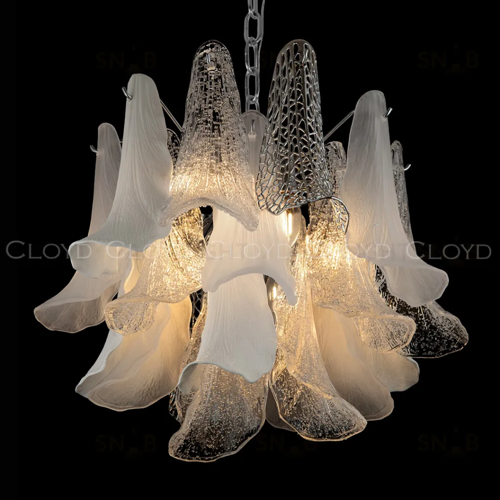  Люстра Cloyd WASABI C7 / Ø50 см - керамика - хром (арт.11448)  11448