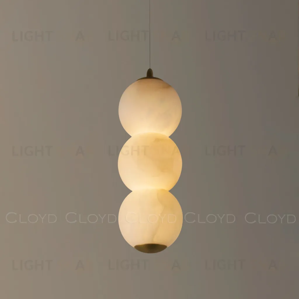  Подвесной светильник Cloyd ORIONIS P3 / выс. 36 см - алебастр - латунь (арт.12531)  12531