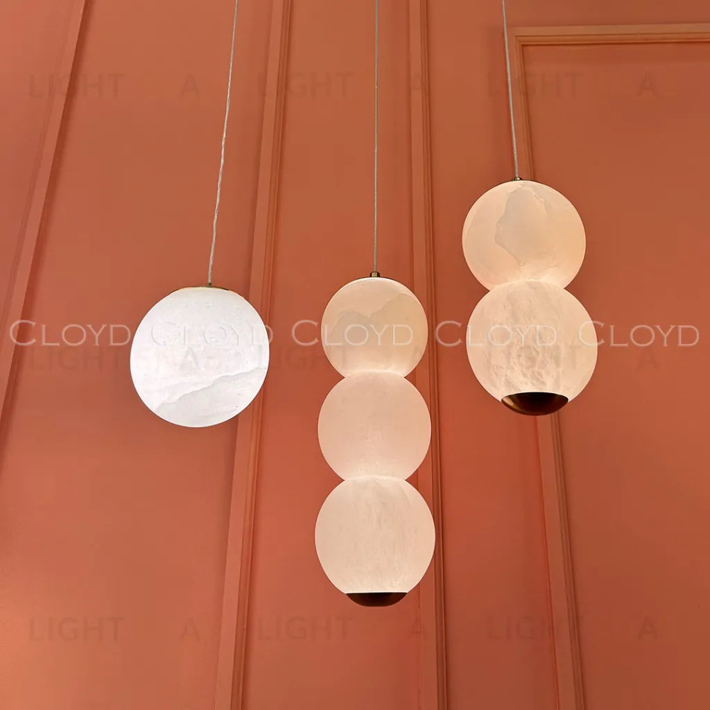  Подвесной светильник Cloyd ORIONIS P2 / выс. 26 см - алебастр - латунь (арт.12530)  12530