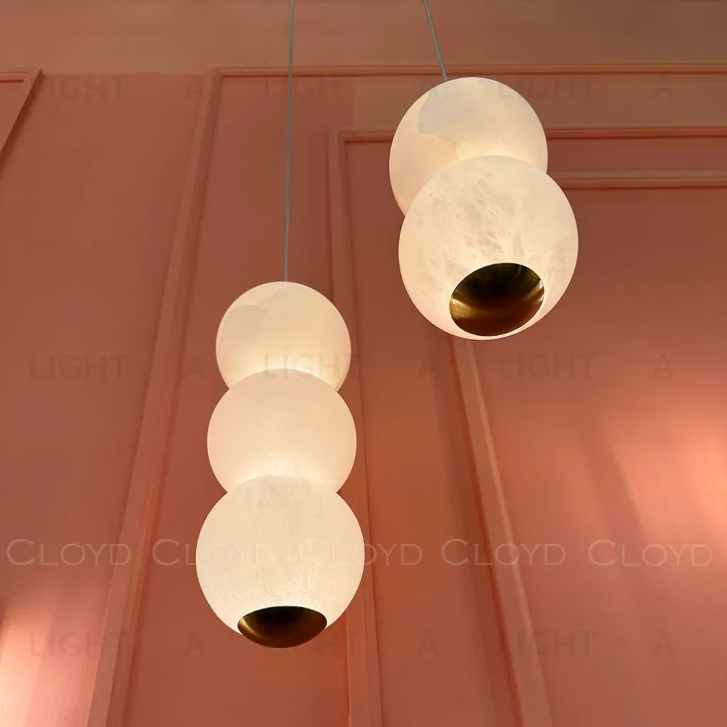  Подвесной светильник Cloyd ORIONIS P3 / выс. 36 см - алебастр - латунь (арт.12531)  12531