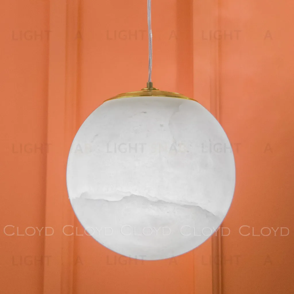  Подвесной светильник Cloyd ORIONIS P1 / выс. 12 см - алебастр - латунь (арт.12353)  12353