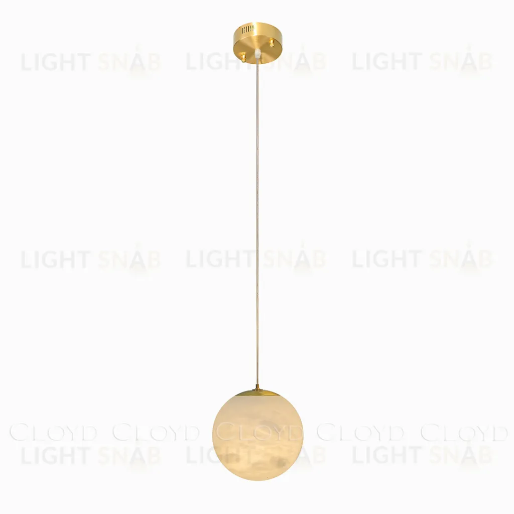  Подвесной светильник Cloyd ORIONIS P1 / выс. 12 см - алебастр - латунь (арт.12353)  12353
